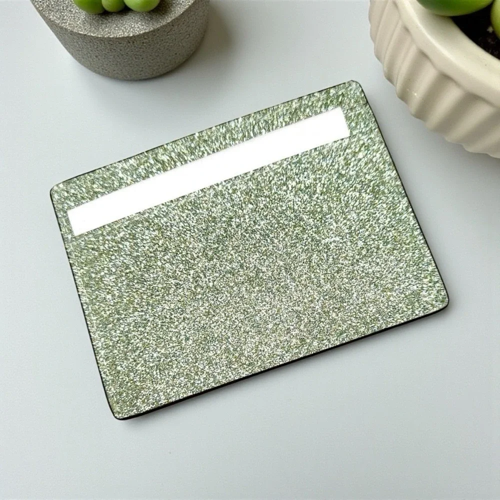 Kate Spade Kenzie Glitter Mixed MaterialsBoxed Small‎ Slim Card Holder NWT NIB